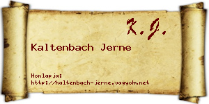 Kaltenbach Jerne névjegykártya